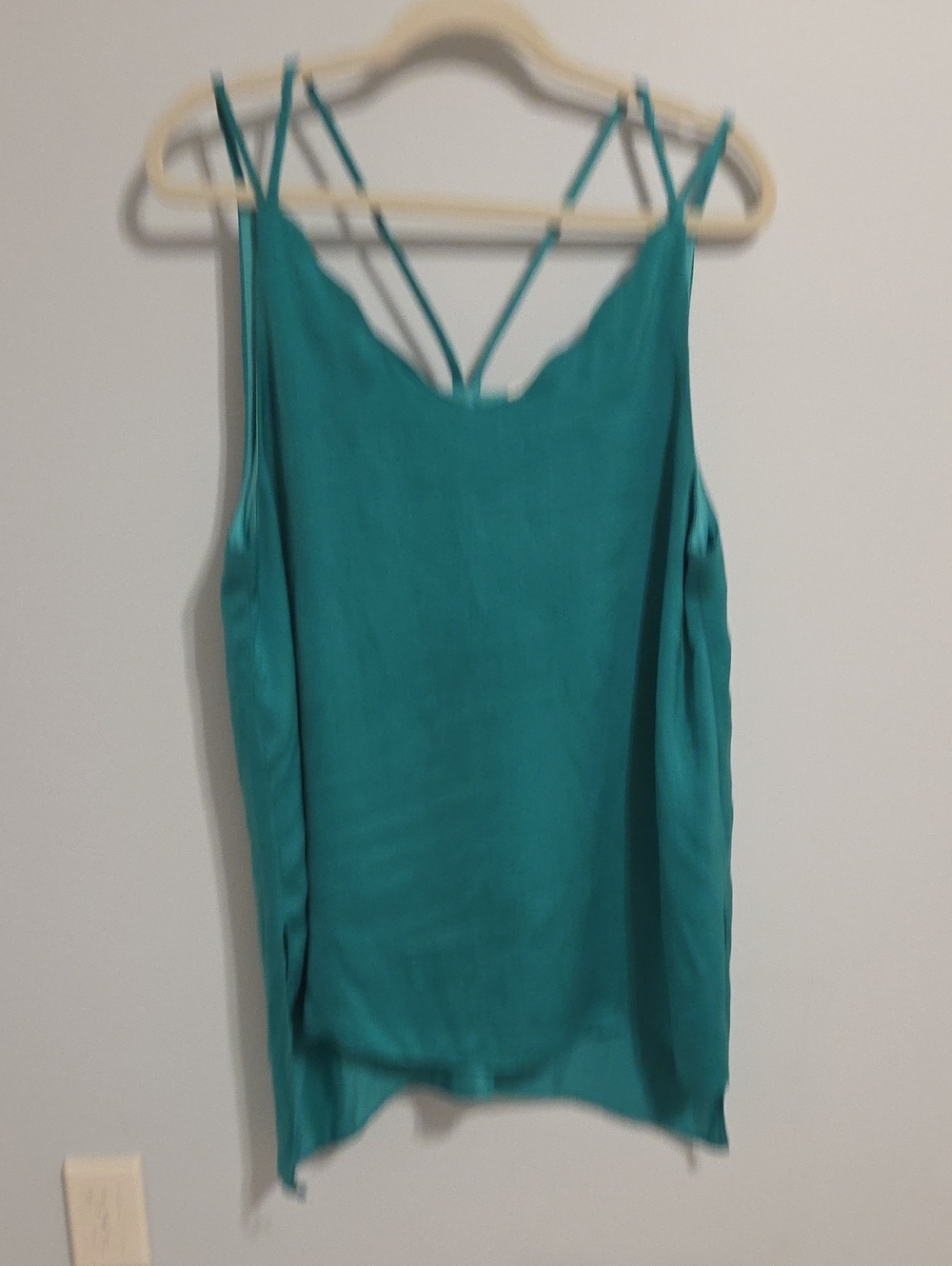 Emerald Green Strappy V-Neck Women's Tank Top